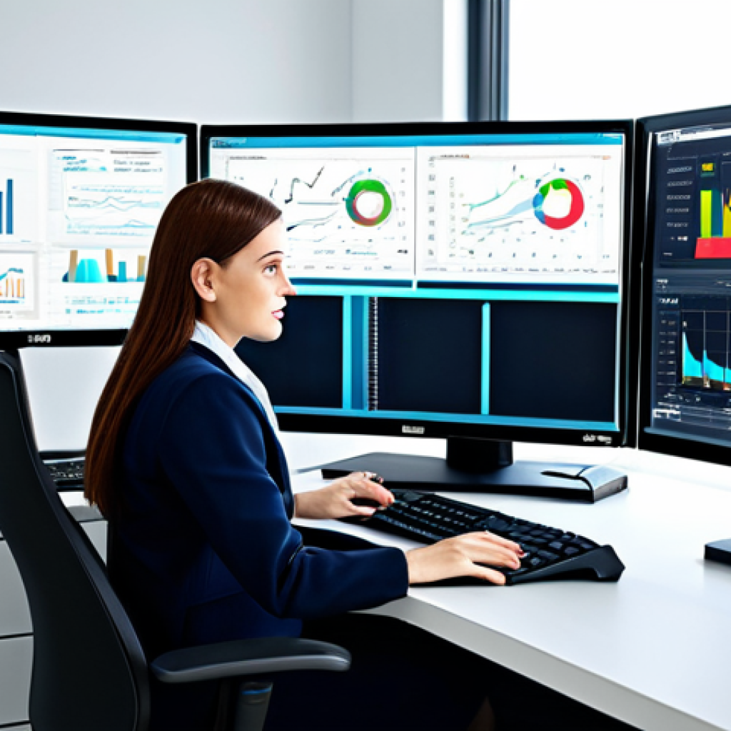 재무위험관리사 실무에 유용한 데이터 분석 툴 - **Financial Analyst at Work:** "A professional financial analyst, fully clothed in modest business a...