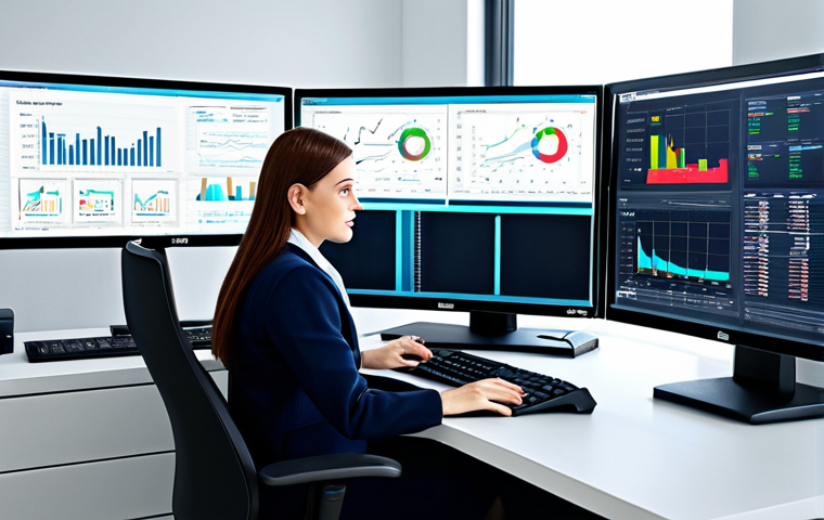 재무위험관리사 실무에 유용한 데이터 분석 툴 - **Financial Analyst at Work:** "A professional financial analyst, fully clothed in modest business a...