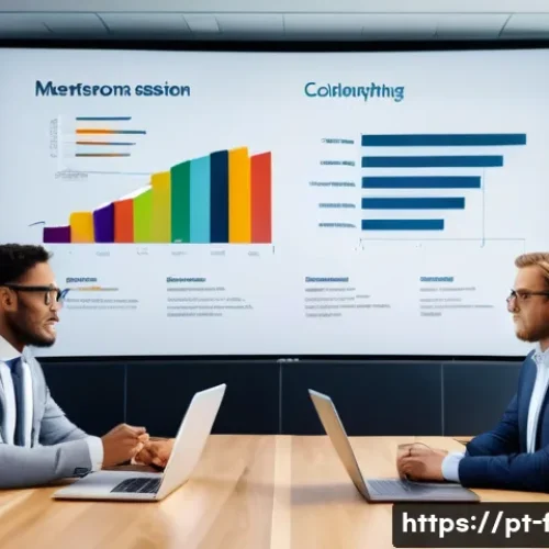 Home 26 재무위험관리사의 멘토링 프로그램 참여기 - A modern corporate mentorship session in a sleek office setting, featuring diverse professionals in ...